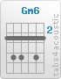 Chord Gm6 (3,5,5,3,5,3)